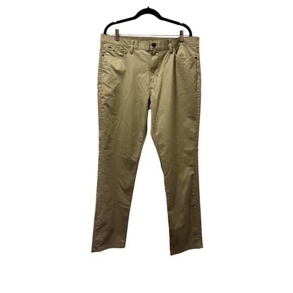 Weatherproof 5 pocket jeans style pants mens 36x 34 beige nylon stretch Flex - Picture 3 of 6